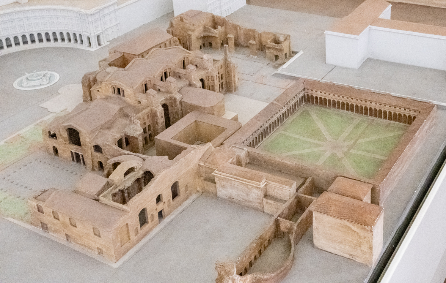 Modèle des Thermes de Dioclétien avec la basilique de Michel-Ange